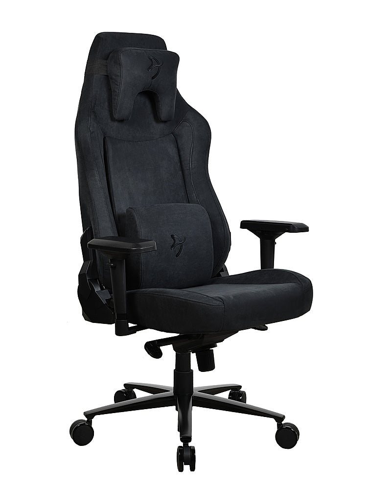 Arozzi - Vernazza Series Top-Tier Premium XL Supersoft Upholstery Fabric Office/Gaming Chair - Pure Black_3