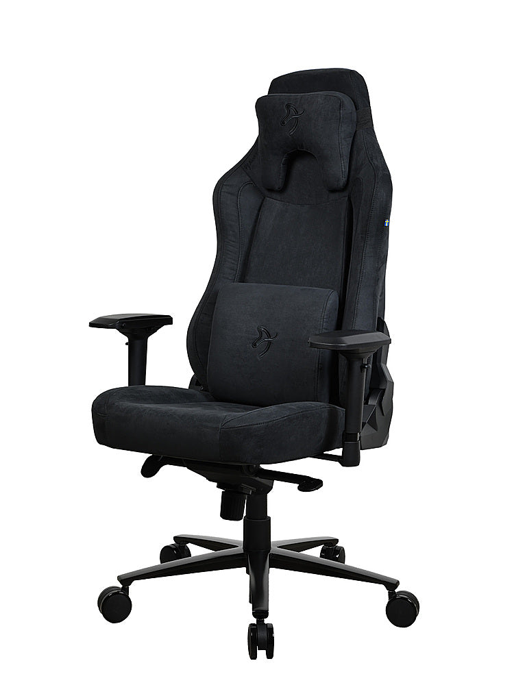 Arozzi - Vernazza Series Top-Tier Premium Supersoft Upholstery Fabric Office/Gaming Chair - Pure Black_0