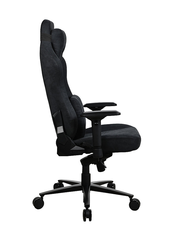 Arozzi - Vernazza Series Top-Tier Premium Supersoft Upholstery Fabric Office/Gaming Chair - Pure Black_4