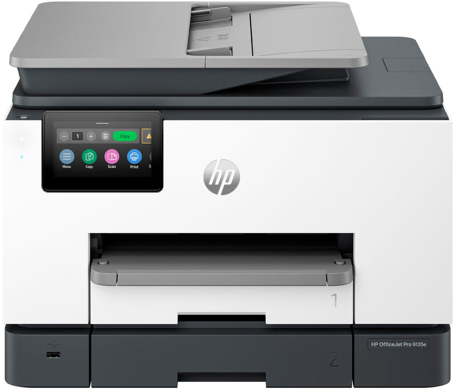 HP - OfficeJet Pro 9135e Wireless All-In-One Inkjet Printer with 3 months of Instant Ink Included with HP+ - White_0