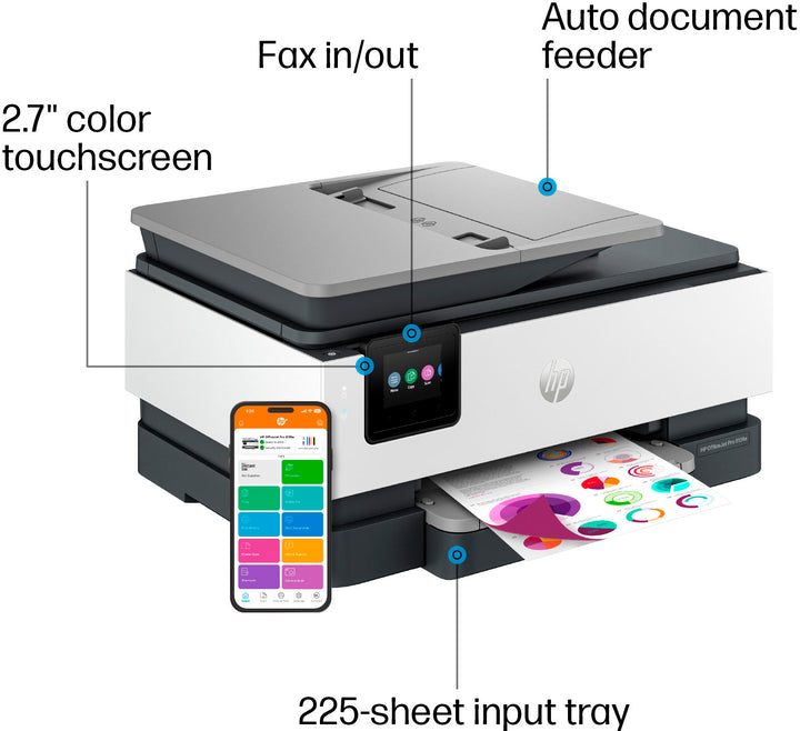 HP - OfficeJet Pro 8139e Wireless All-In-One Inkjet Printer with 12 months of Instant Ink Included with HP+ - White_9