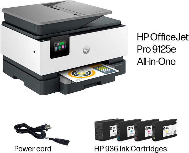HP - OfficeJet Pro 9125e Wireless All-In-One Inkjet Printer with 3 months of Instant Ink Included with HP+ - White_8