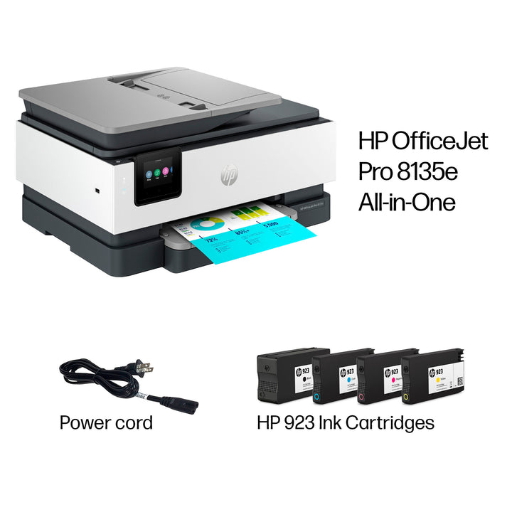 HP - OfficeJet Pro 8135e Wireless All-In-One Inkjet Printer with 3 months of Instant Ink Included with HP+ - White_7