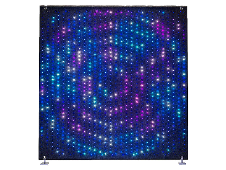 Twinkly Lightwall 1120 RGB LED 9' x 8.6' with Stand and Music Accessory - Black_0
