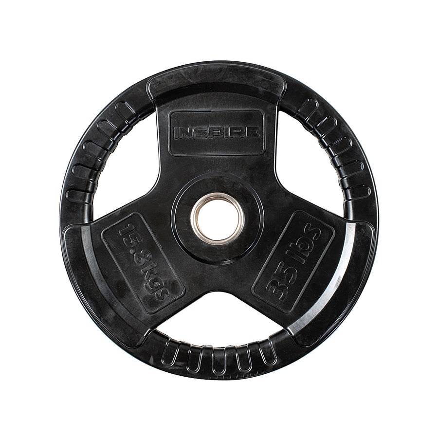 Inspire Fitness 35 LB Rubber Olympic Weight Plate - Black_0