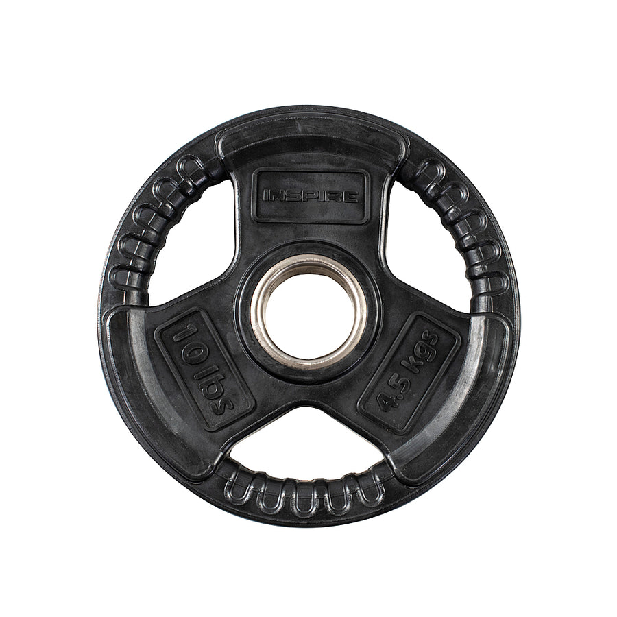 Inspire Fitness 10 LB Rubber Olympic Weight Plate - Black_0