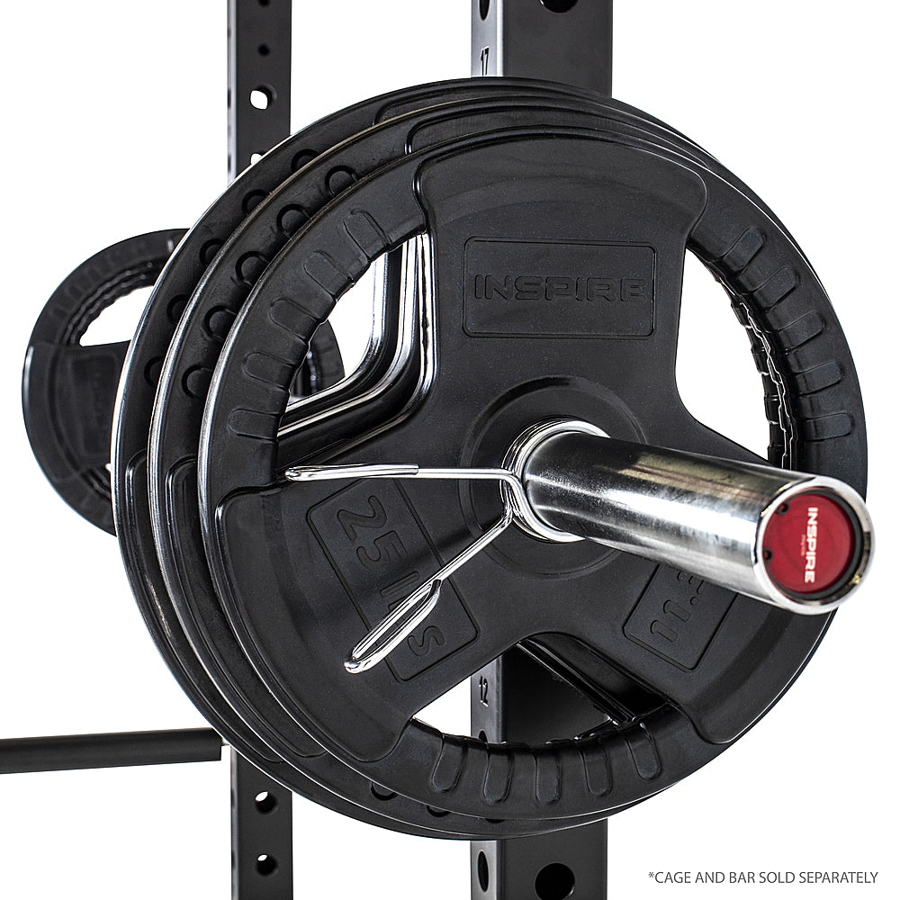 Inspire Fitness 25 LB Rubber Olympic Weight Plate - Black_1
