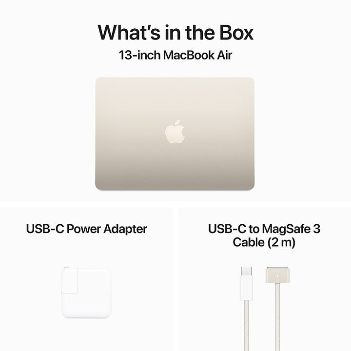 MacBook Air 13-inch Laptop - Apple M3 chip - 8GB Memory -  256GB SSD (Latest Model) - Starlight_8