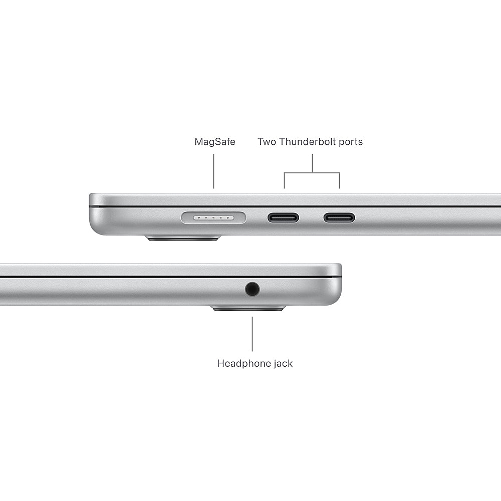 MacBook Air 15-inch Laptop - Apple M3 chip - 8GB Memory - 256GB SSD (Latest Model) - Silver_3