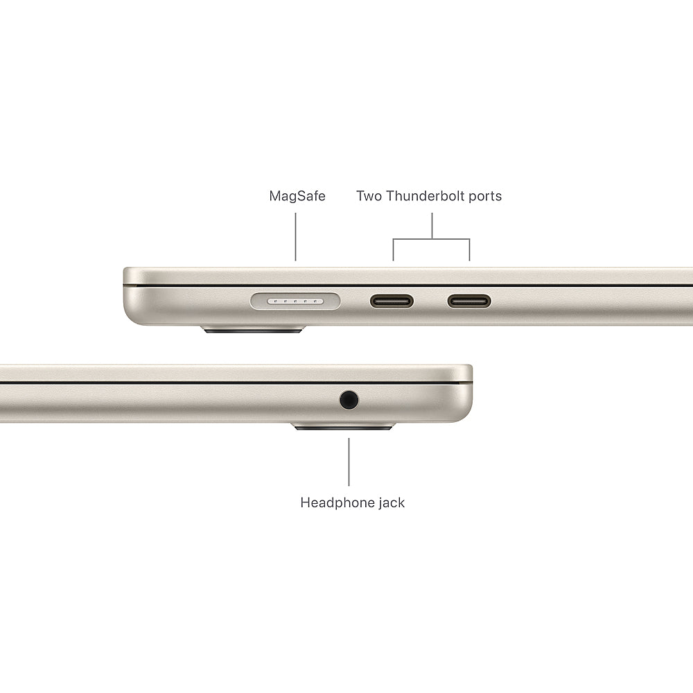MacBook Air 15-inch Laptop - Apple M3 chip - 8GB Memory - 256GB SSD (Latest Model) - Starlight_3