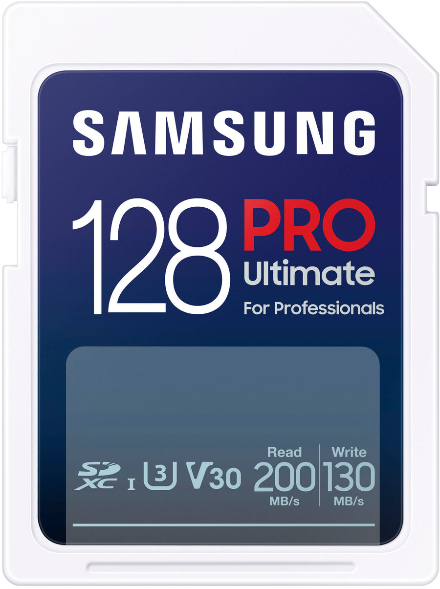 Samsung - PRO Ultimate Full Size 128GB SDXC Memory Card, Up to 200 MB/s, UHS I, C10, U3, V30, A2 (MB SY128S/AM)_0