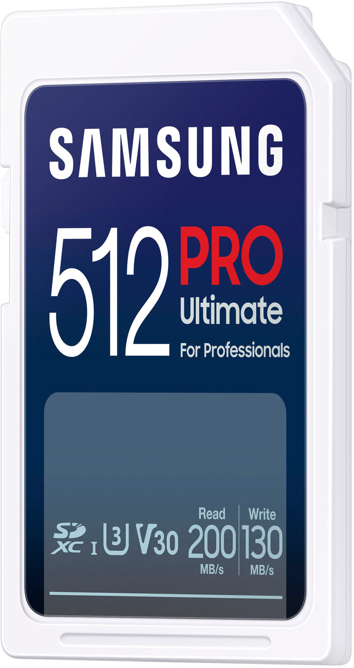 Samsung - PRO Ultimate Full Size 512GB SDXC Memory Card, Up to 200 MB/s, UHS I, C10, U3, V30, A2 (MB_3