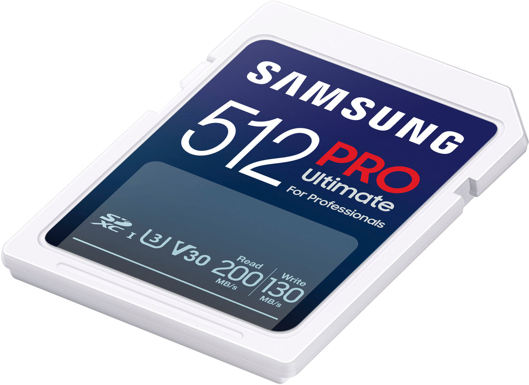 Samsung - PRO Ultimate Full Size 512GB SDXC Memory Card, Up to 200 MB/s, UHS I, C10, U3, V30, A2 (MB_2