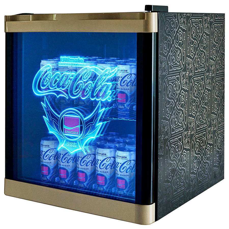 Cooluli - Coca-Cola League of Legends Ultimate 1.7 CU. FT. Mini Fridge - Limited Edition - Black_0