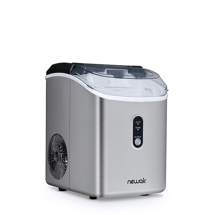 NewAir - 26 lbs. Countertop Nugget Ice Maker - Stainless Steel_0