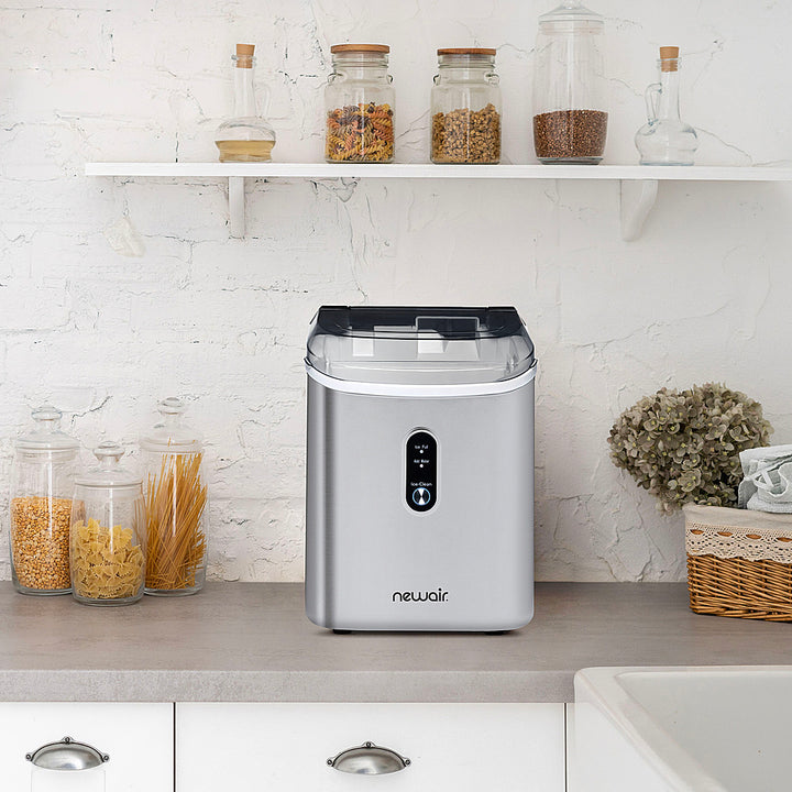 NewAir - 26 lbs. Countertop Nugget Ice Maker - Stainless Steel_13