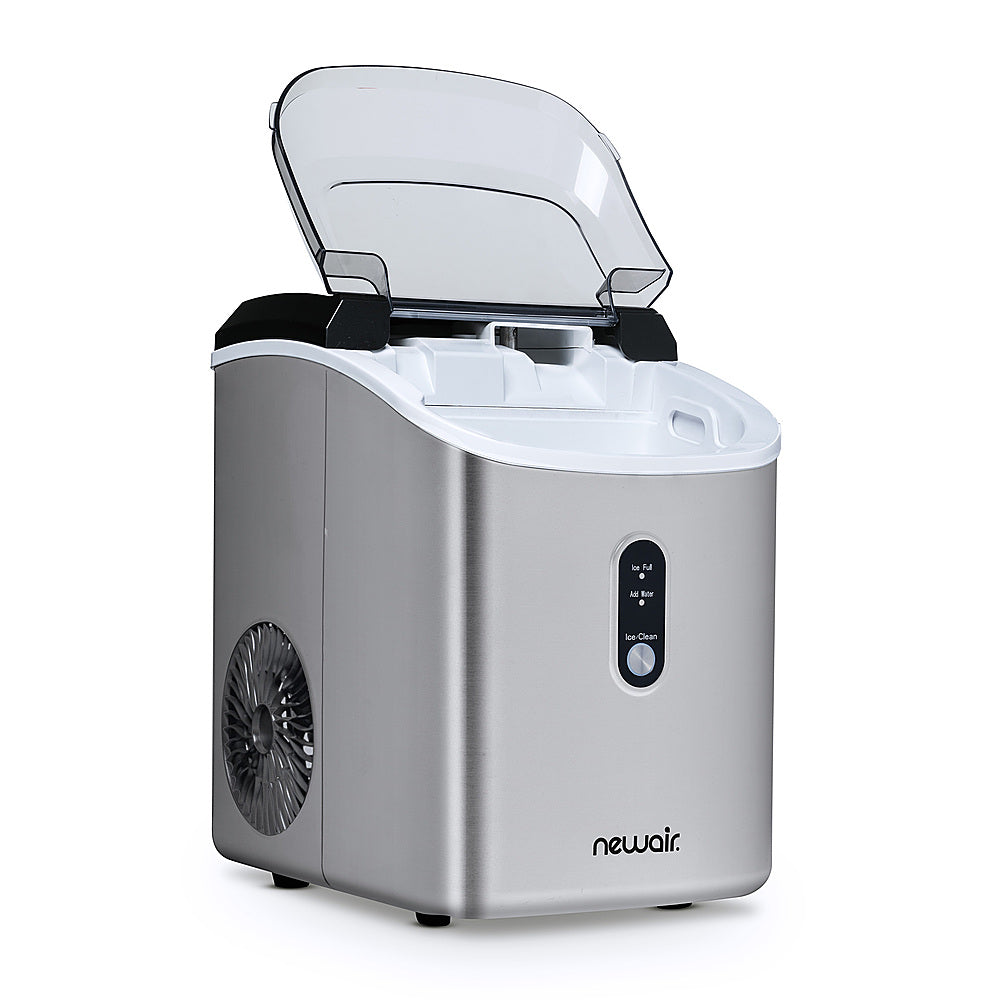 NewAir - 26 lbs. Countertop Nugget Ice Maker - Stainless Steel_2