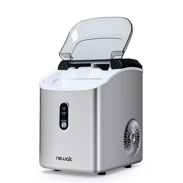 NewAir - 26 lbs. Countertop Nugget Ice Maker - Stainless Steel_3