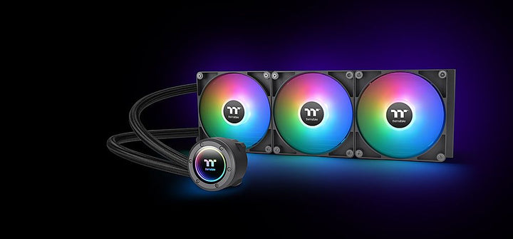 Thermaltake - TH420 ARGB Sync V2  AIO CPU Liquid Cooler - Mirror Rotating Cap Design - 420mm Radiator - Three 140mm ARGB PWM Fans - Black_3