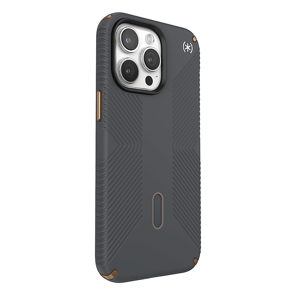 Speck - Presidio2 Grip ClickLock Case with MagSafe for Apple iPhone 15 Pro Max - Charcoal Gray_1
