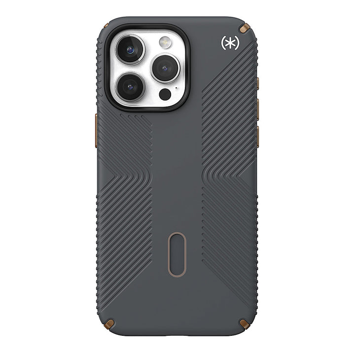 Speck - Presidio2 Grip ClickLock Case with MagSafe for Apple iPhone 15 Pro Max - Charcoal Gray_0