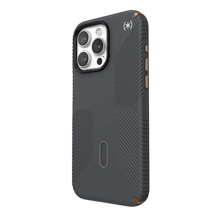 Speck - Presidio2 Grip ClickLock Case with MagSafe for Apple iPhone 15 Pro Max - Charcoal Gray_2