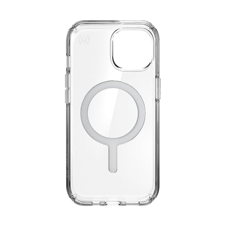 Speck - Presidio Perfect-Clear Case with MagSafe for Apple iPhone 15/14/13 - Clear/Chrome_6