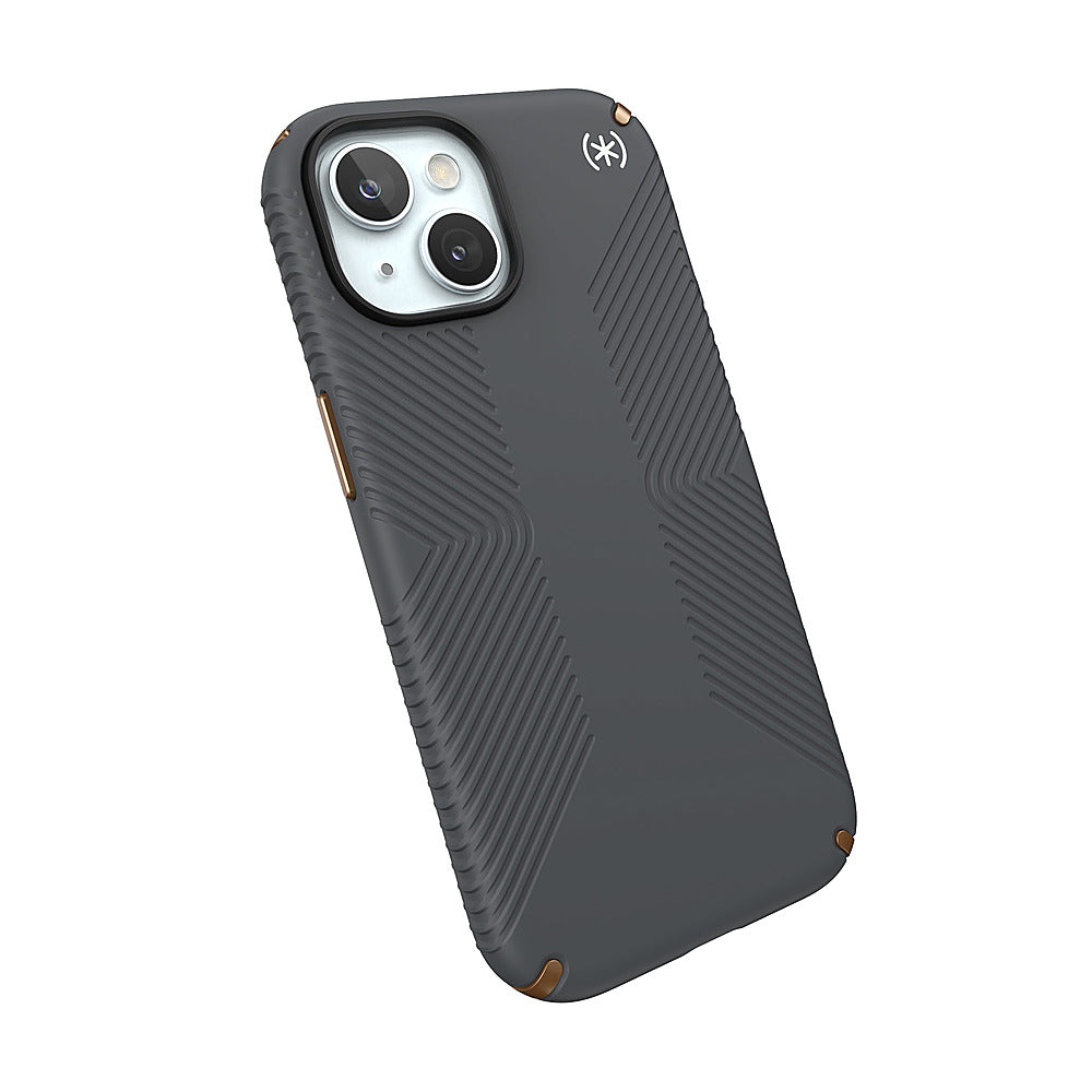 Speck - Presidio2 Grip Case for Apple iPhone 15/14/13 - Charcoal Gray_3