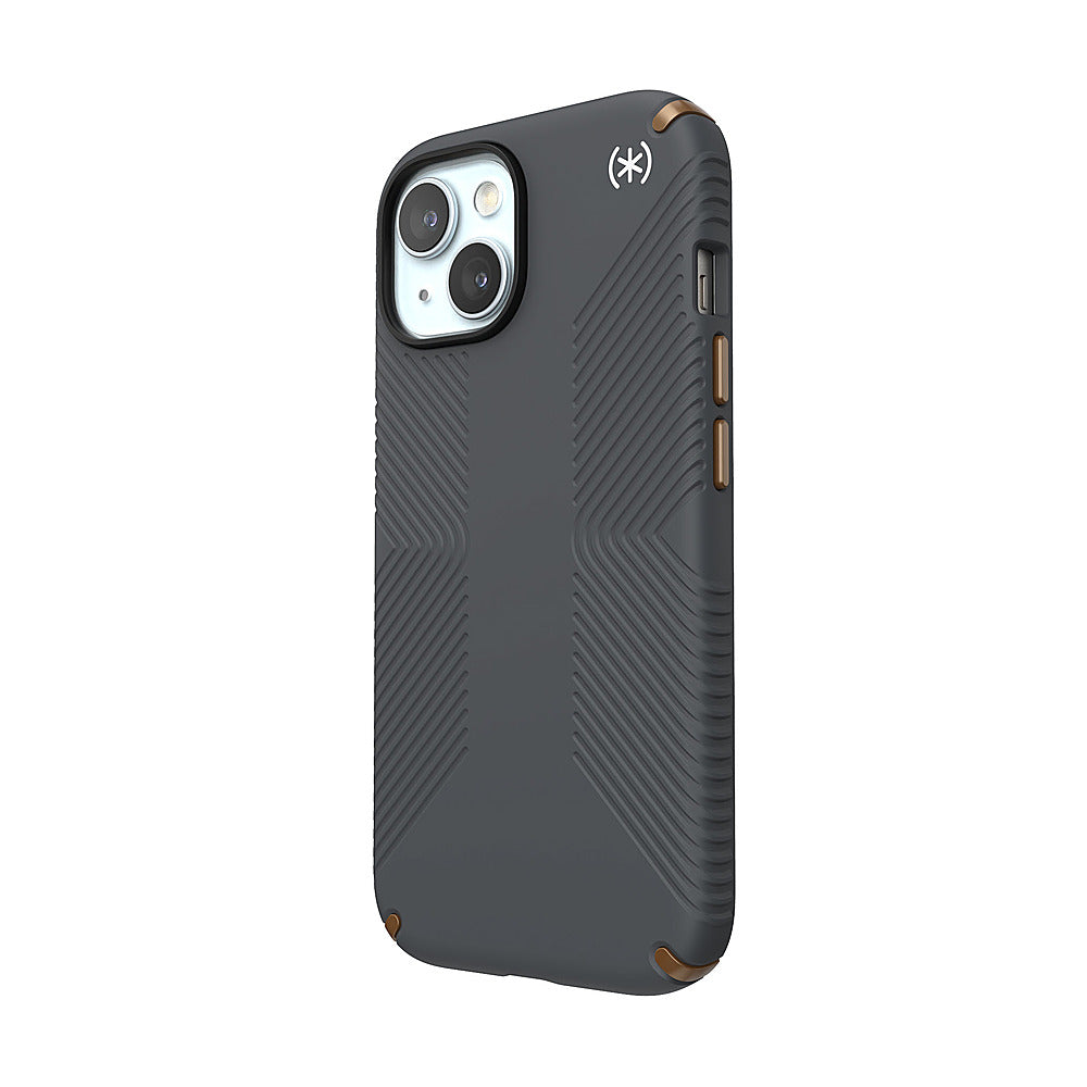 Speck - Presidio2 Grip Case for Apple iPhone 15/14/13 - Charcoal Gray_2