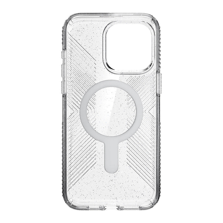 Speck - Presidio Lux Grip ClickLock Case with MagSafe for Apple iPhone 15 Pro Max - Clear/Chrome_6
