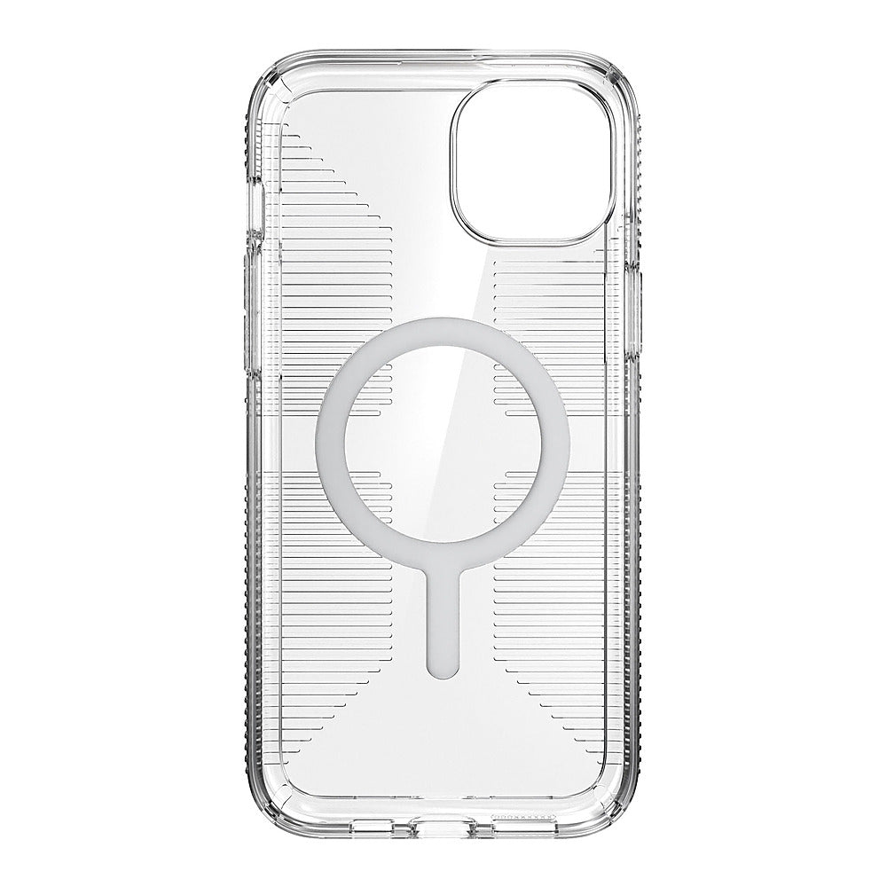 Speck - Gemshell Grip Case with MagSafe for Apple iPhone 15 Plus/14 Plus - Clear/Chrome_6