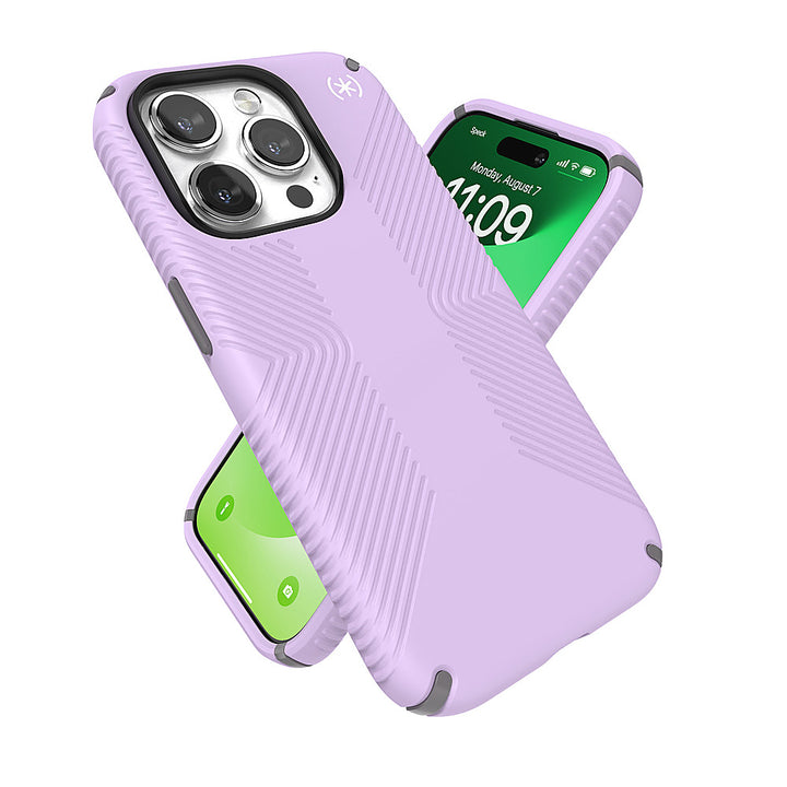 Speck - Presidio2 Grip Case with MagSafe for Apple iPhone 15 Pro - Spring Purple_4