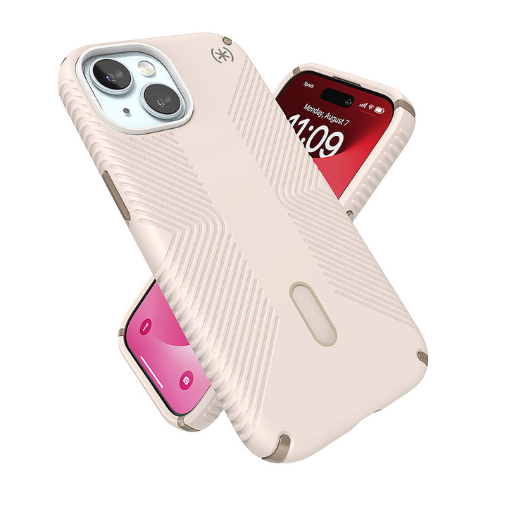 Speck - Presidio2 Grip ClickLock Case with MagSafe for Apple iPhone 15/14/13 - Bleached Bone_3