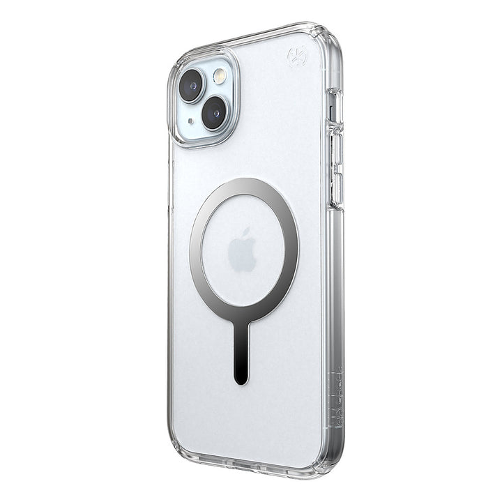 Speck - Presidio Perfect-Clear Case with MagSafe for Apple iPhone 15 Plus/14 Plus - Clear/Chrome_2