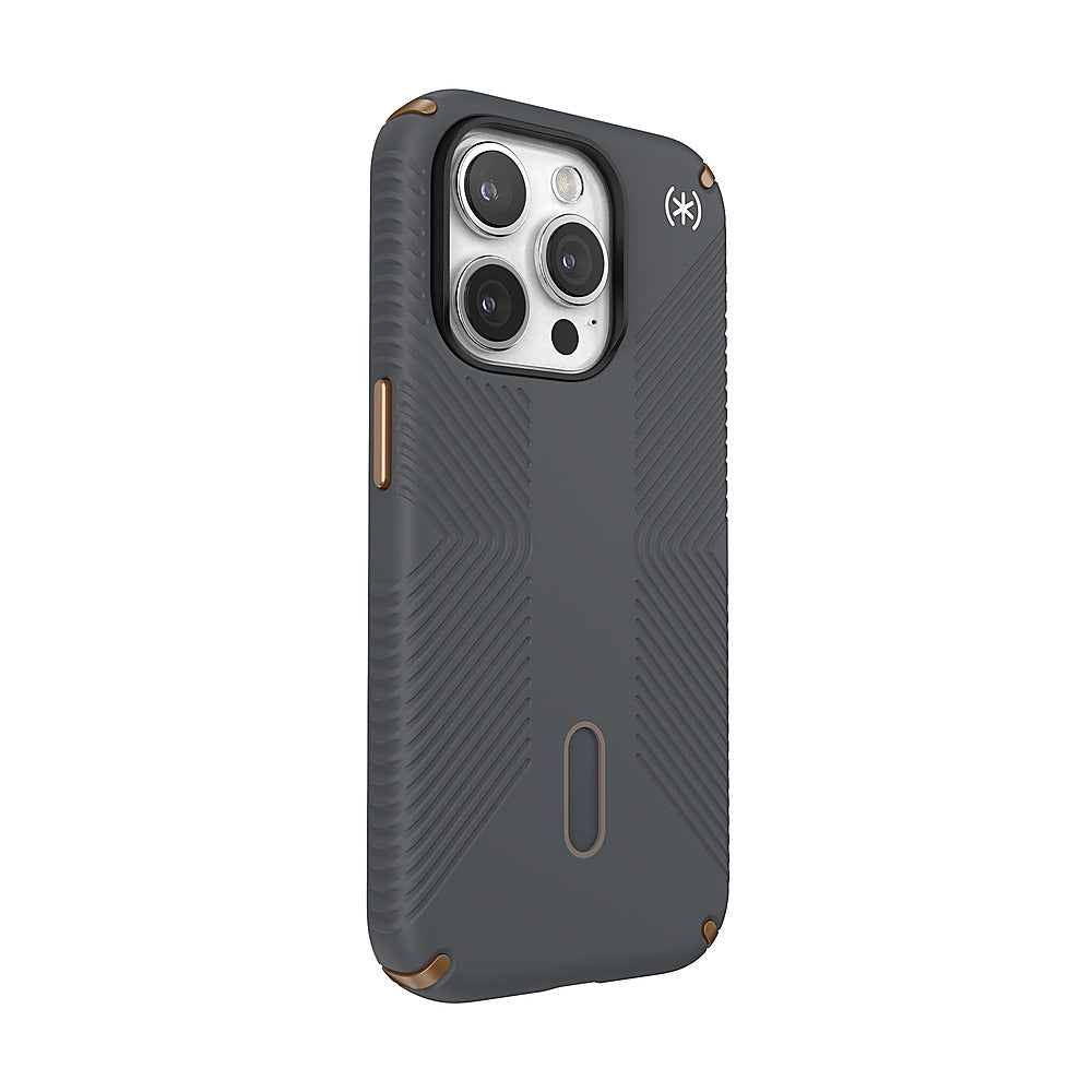 Speck - Presidio2 Grip ClickLock Case with MagSafe for Apple iPhone 15 Pro - Charcoal Gray_1