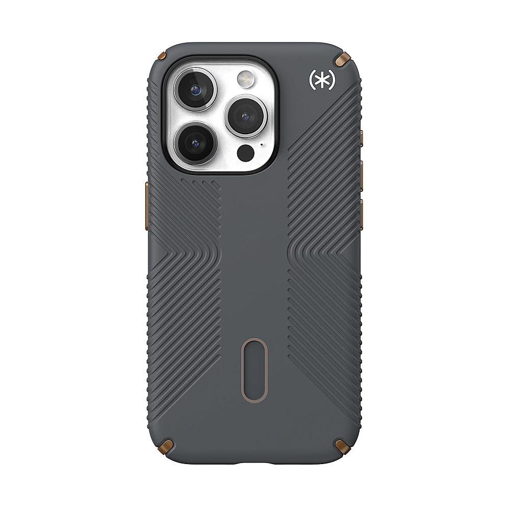 Speck - Presidio2 Grip ClickLock Case with MagSafe for Apple iPhone 15 Pro - Charcoal Gray_0