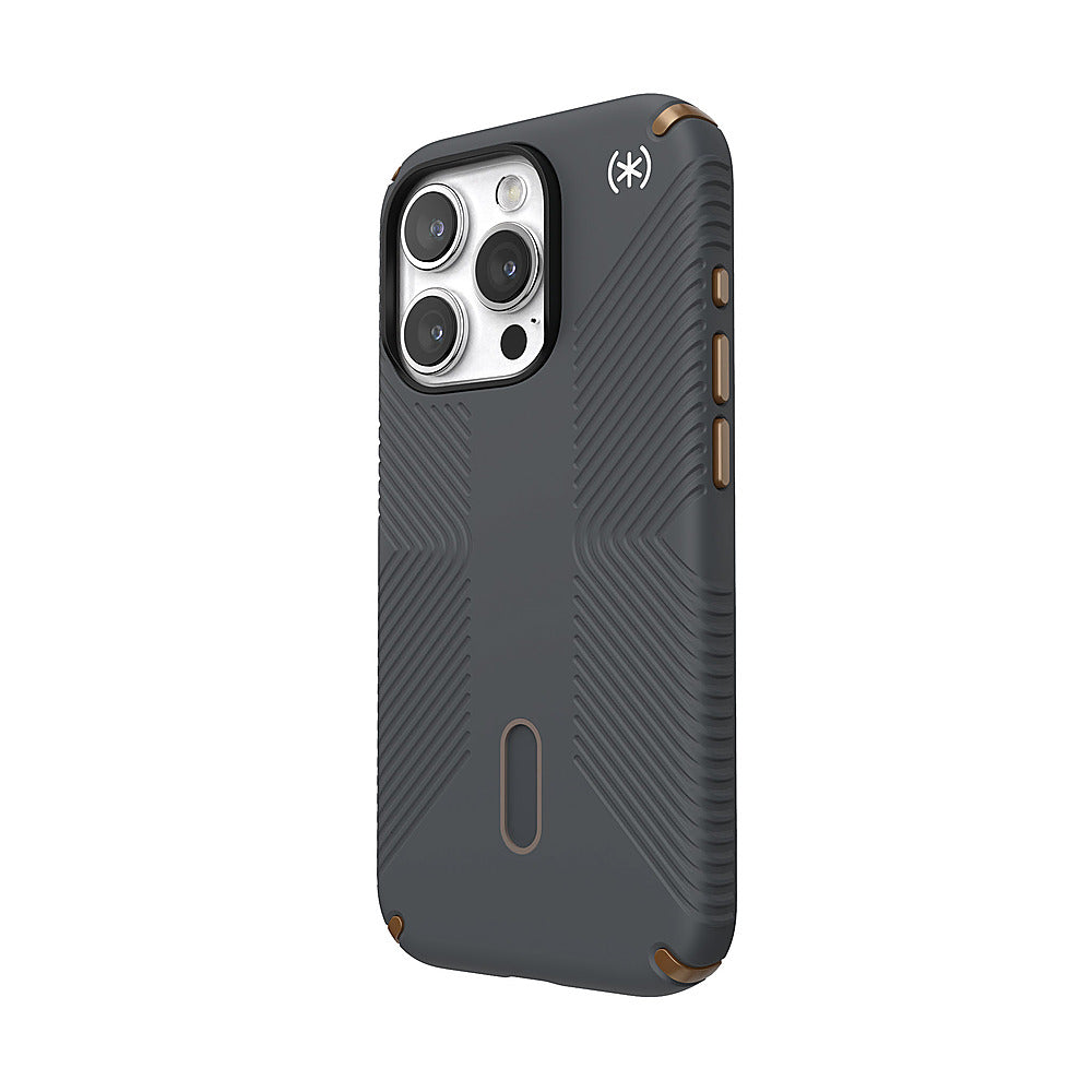 Speck - Presidio2 Grip ClickLock Case with MagSafe for Apple iPhone 15 Pro - Charcoal Gray_2