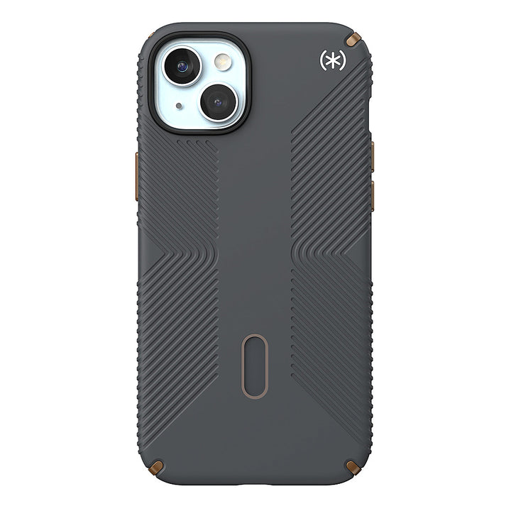 Speck - Presidio2 Grip ClickLock Case with MagSafe for Apple iPhone 15 Plus/14 Plus - Charcoal Gray_0