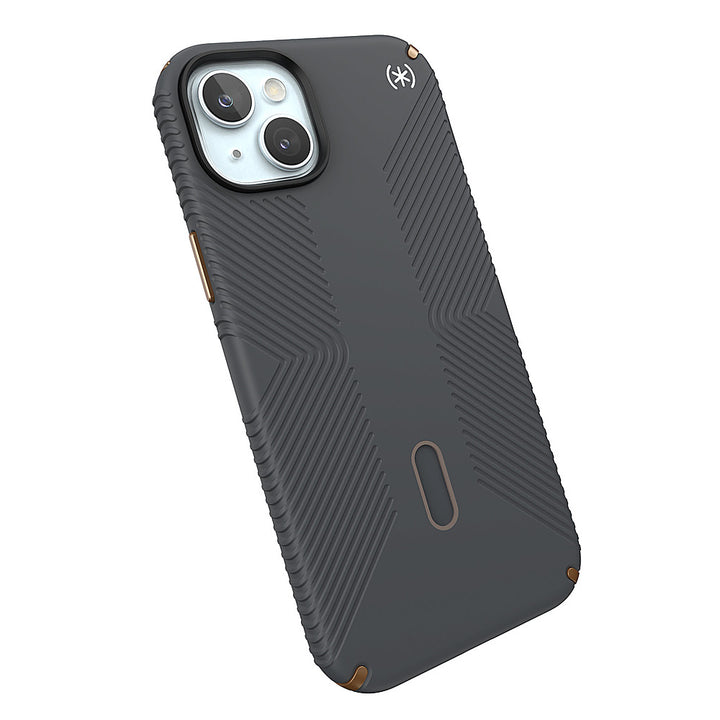 Speck - Presidio2 Grip ClickLock Case with MagSafe for Apple iPhone 15 Plus/14 Plus - Charcoal Gray_3