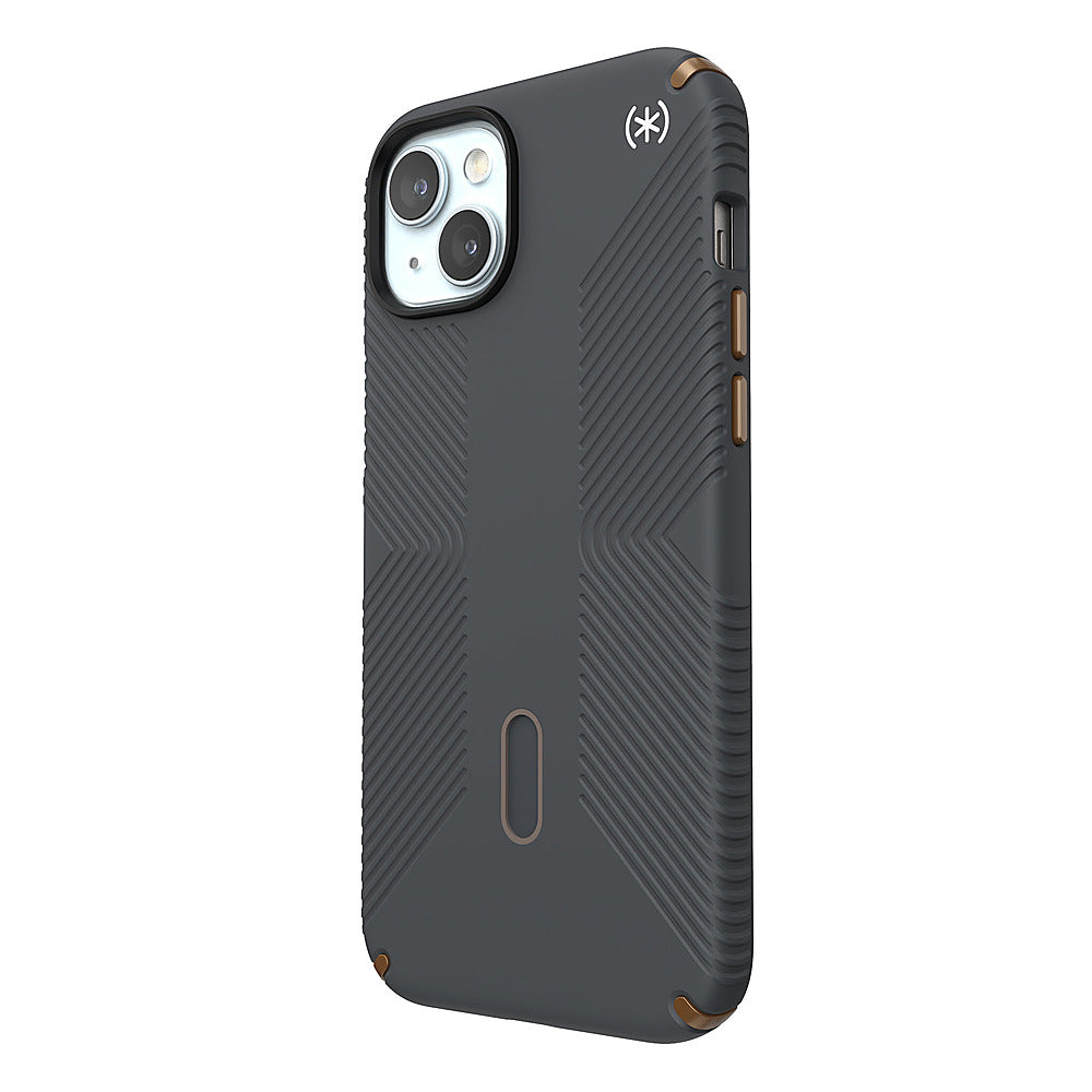Speck - Presidio2 Grip ClickLock Case with MagSafe for Apple iPhone 15 Plus/14 Plus - Charcoal Gray_2