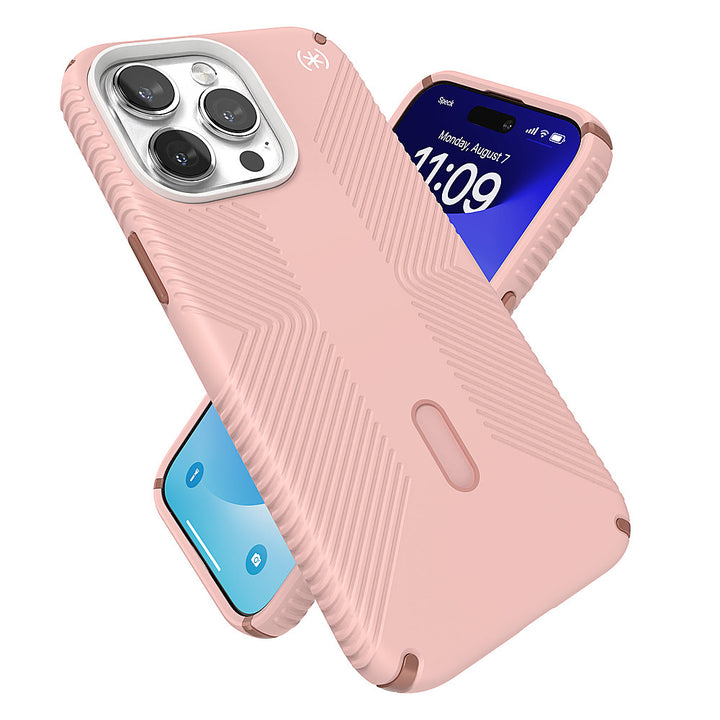 Speck - Presidio2 Grip ClickLock Case with MagSafe for Apple iPhone 15 Pro Max - Dahlia Pink_3