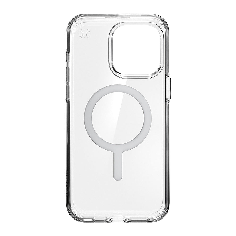 Speck - Presidio Perfect-Clear Case with MagSafe for Apple iPhone 15 Pro Max - Clear/Chrome_6
