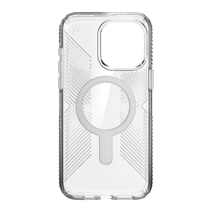 Speck - Presidio Perfect-Clear Grip ClickLock Case with MagSafe for Apple iPhone 15 Pro Max - Clear/Chrome_6