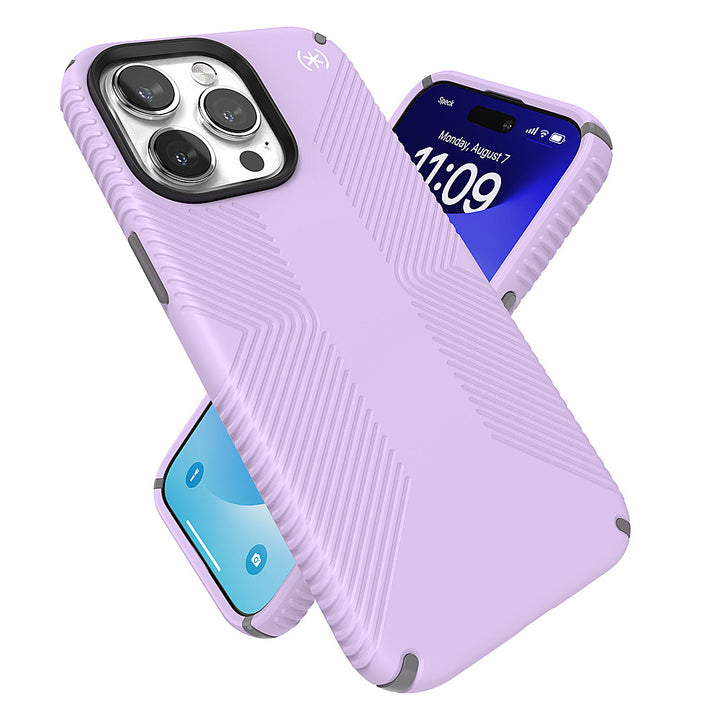 Speck - Presidio2 Grip Case with MagSafe for Apple iPhone 15 Pro Max - Spring Purple_3