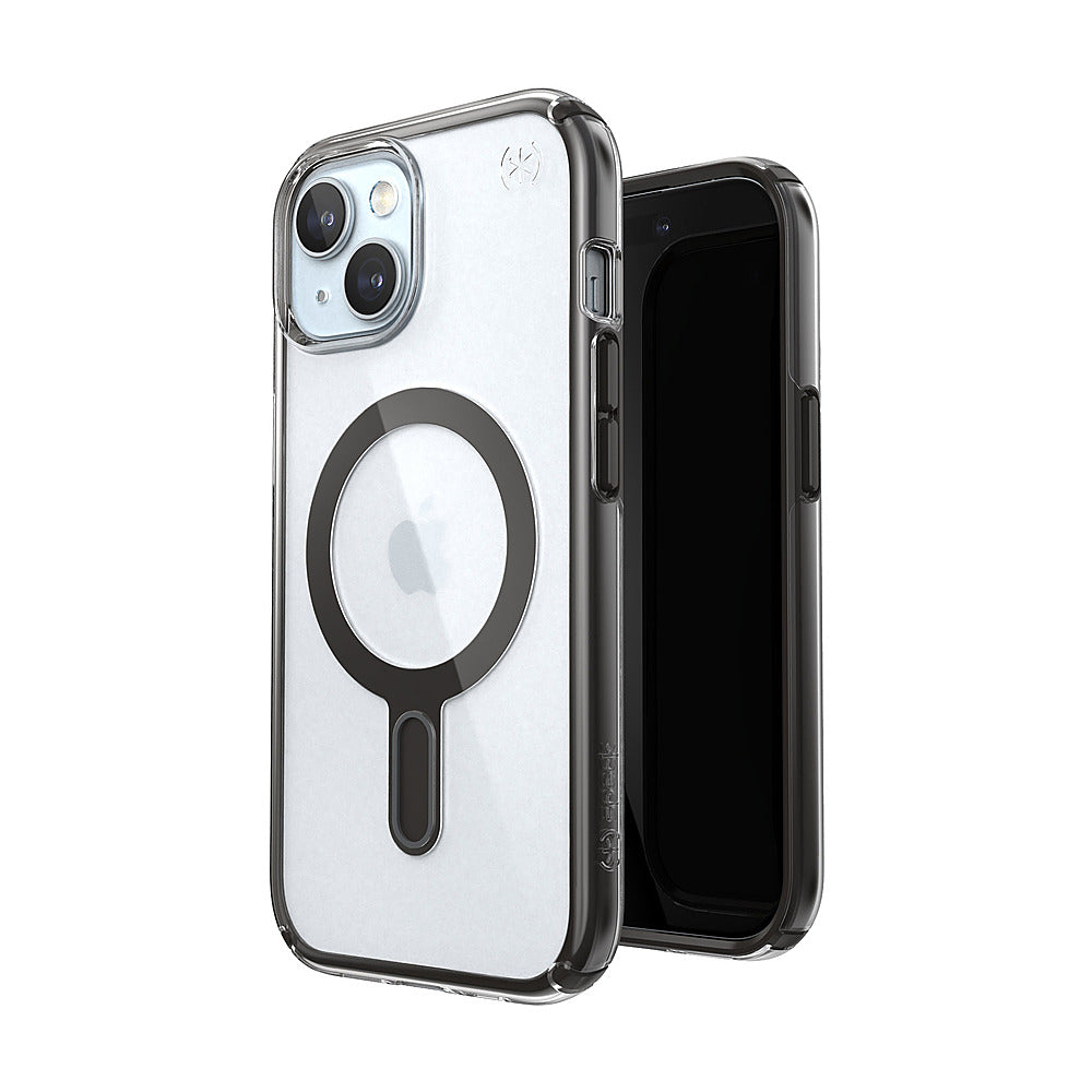 Speck - Presidio Perfect-Clear ClickLock Case with MagSafe for Apple iPhone 15/14/13 - Clear/Black_5