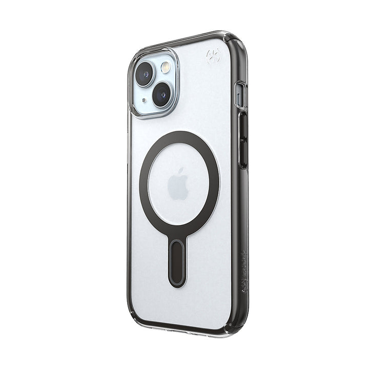 Speck - Presidio Perfect-Clear ClickLock Case with MagSafe for Apple iPhone 15/14/13 - Clear/Black_2