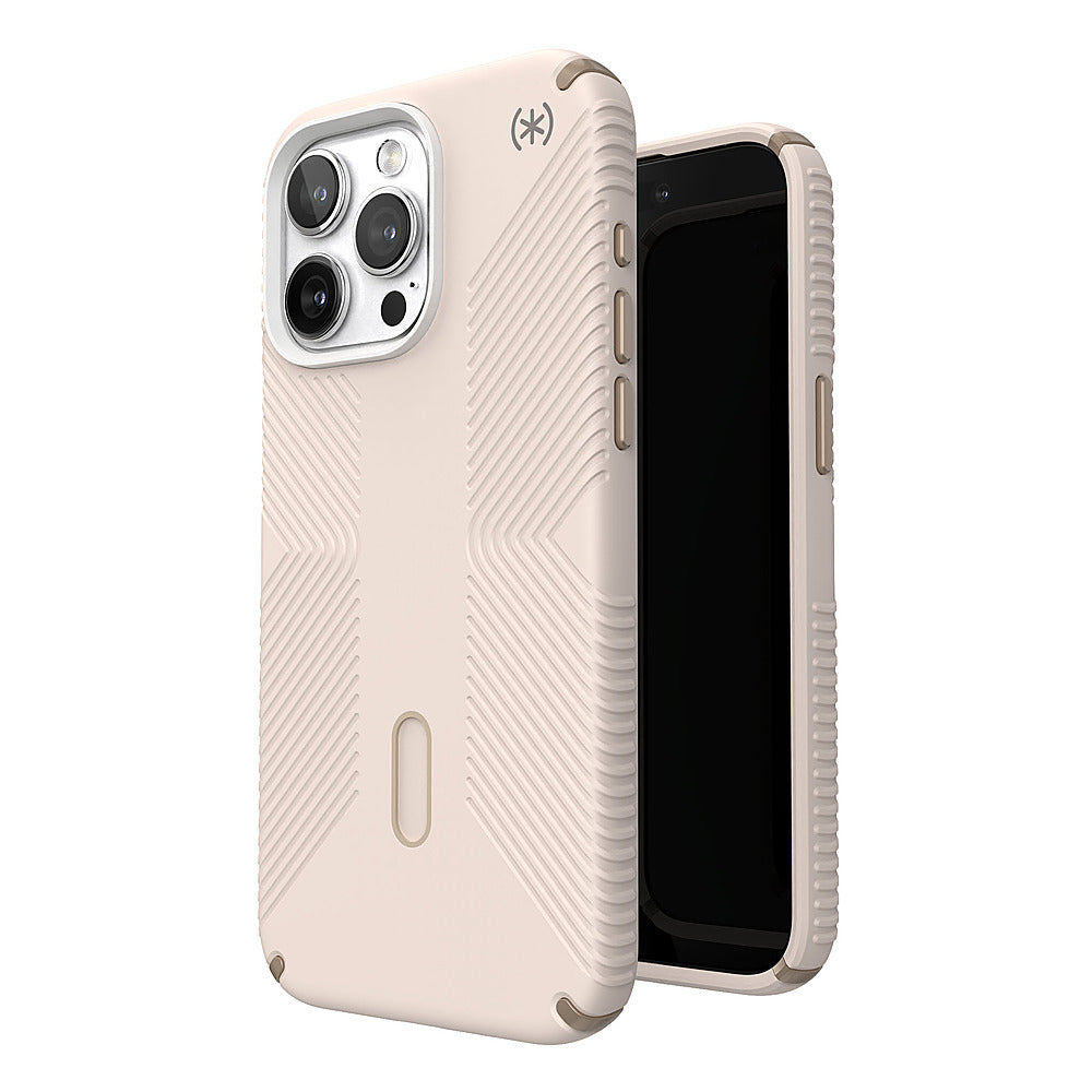 Speck - Presidio2 Grip ClickLock Case with MagSafe for Apple iPhone 15 Pro Max - Bleached Bone_5