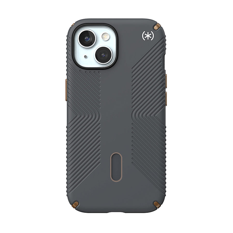 Speck - Presidio2 Grip ClickLock Case with MagSafe for Apple iPhone 15/14/13 - Charcoal Gray_0