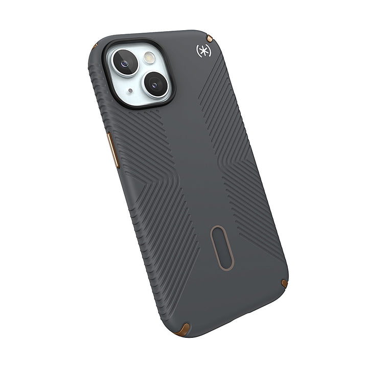 Speck - Presidio2 Grip ClickLock Case with MagSafe for Apple iPhone 15/14/13 - Charcoal Gray_4