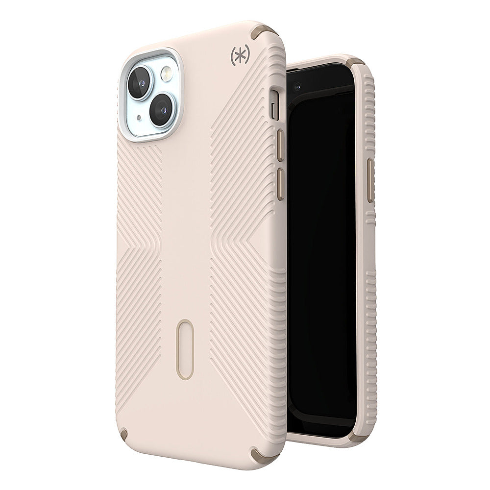 Speck - Presidio2 Grip ClickLock Case with MagSafe for Apple iPhone 15 Plus/14 Plus - Bleached Bone_5